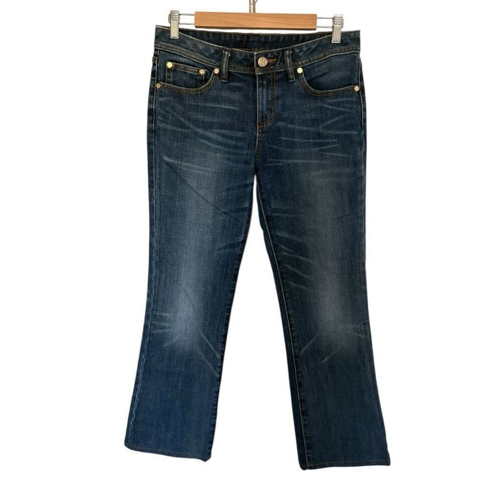 Tory Burch Classic Tory Boot Jean Size 28 Medium Wash - Picture 2 of 7